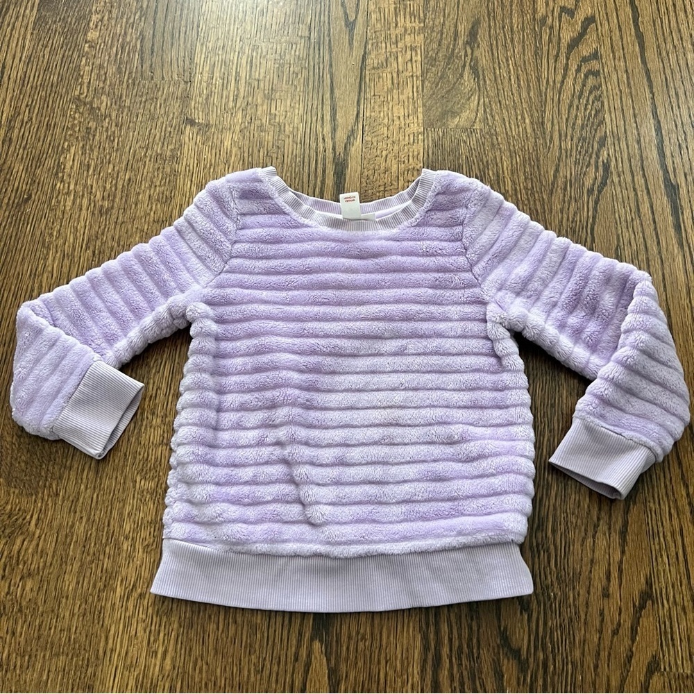 🍭6/$30 Cat & Jack Warm Cozy Winter Purple Sweatshirt for Toddler Girl’s - 2T